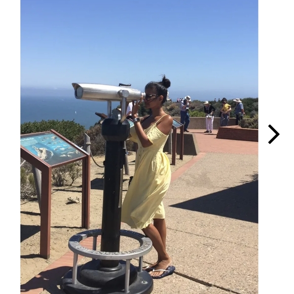 Lulu's I’ve Got Love Yellow Off The Shoulder Midi Dress Button Down Front - Picture 4 of 14